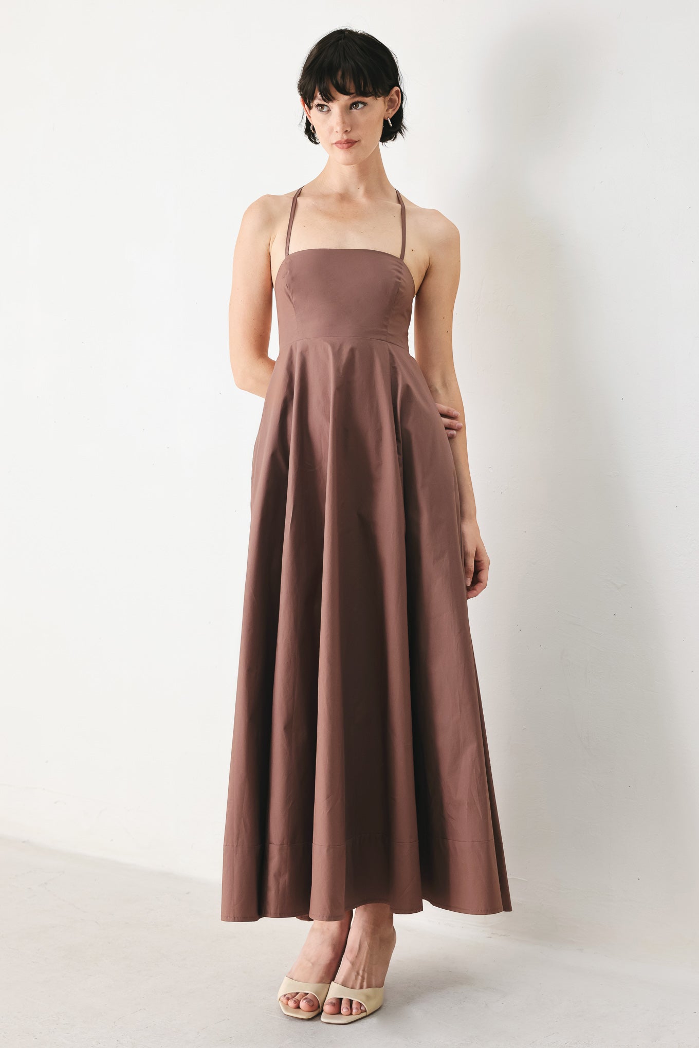 Pure Line Woven Midi Dress - 100% Cotton