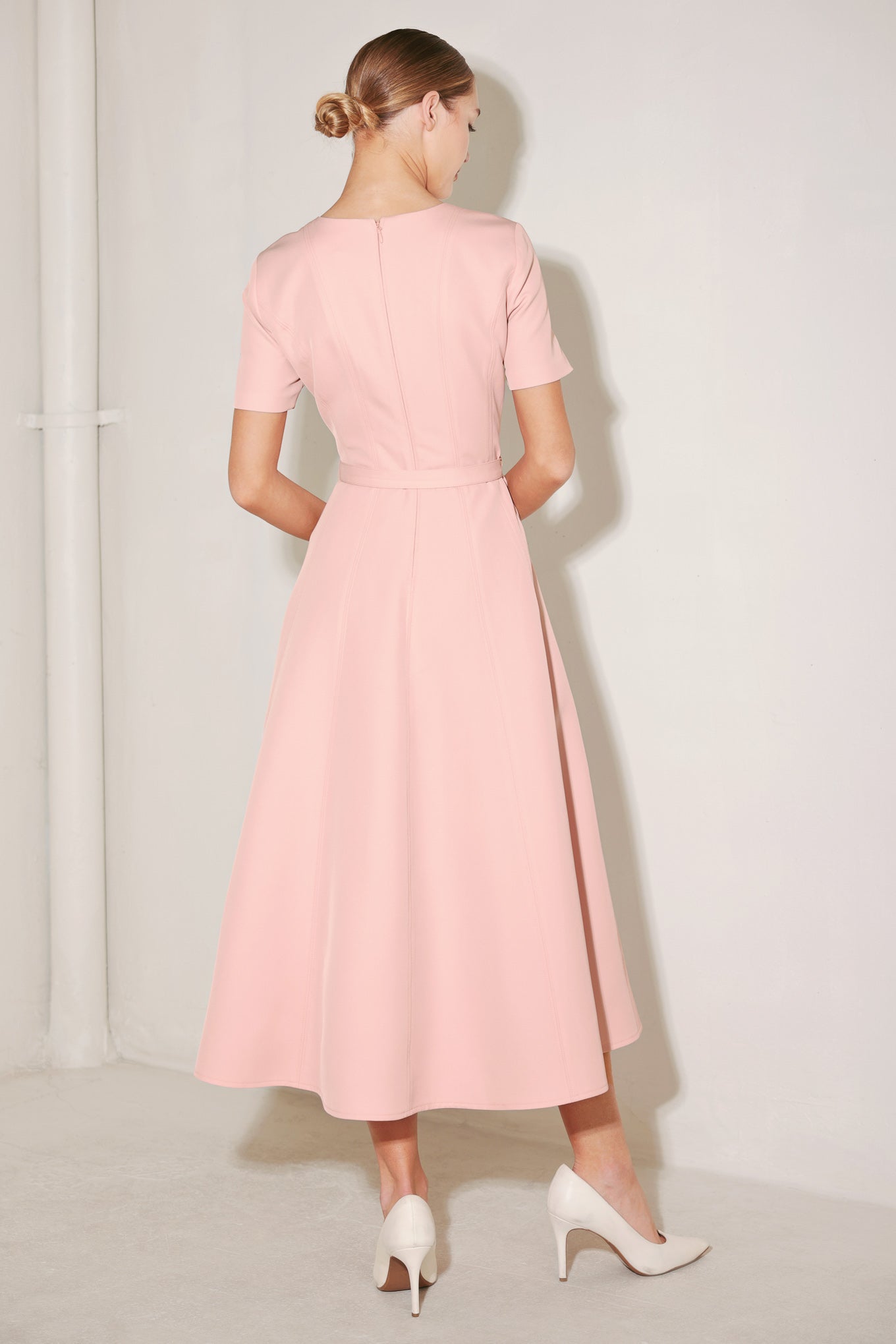 Beige Resort Midi Dress