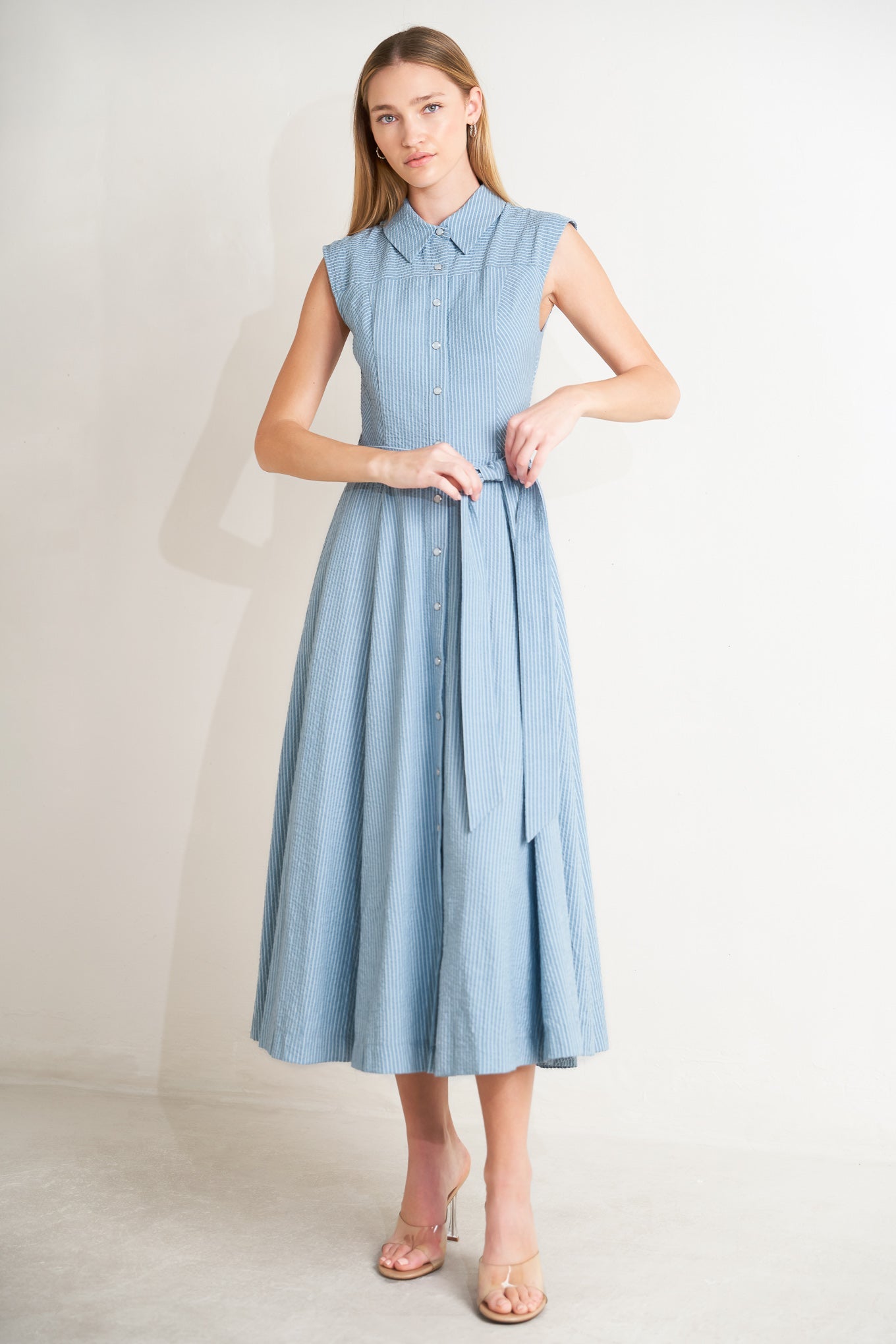 Cafe Au Lait Woven Resort Midi Dress