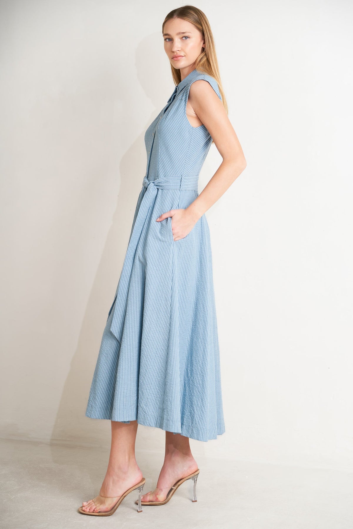 Cafe Au Lait Woven Resort Midi Dress