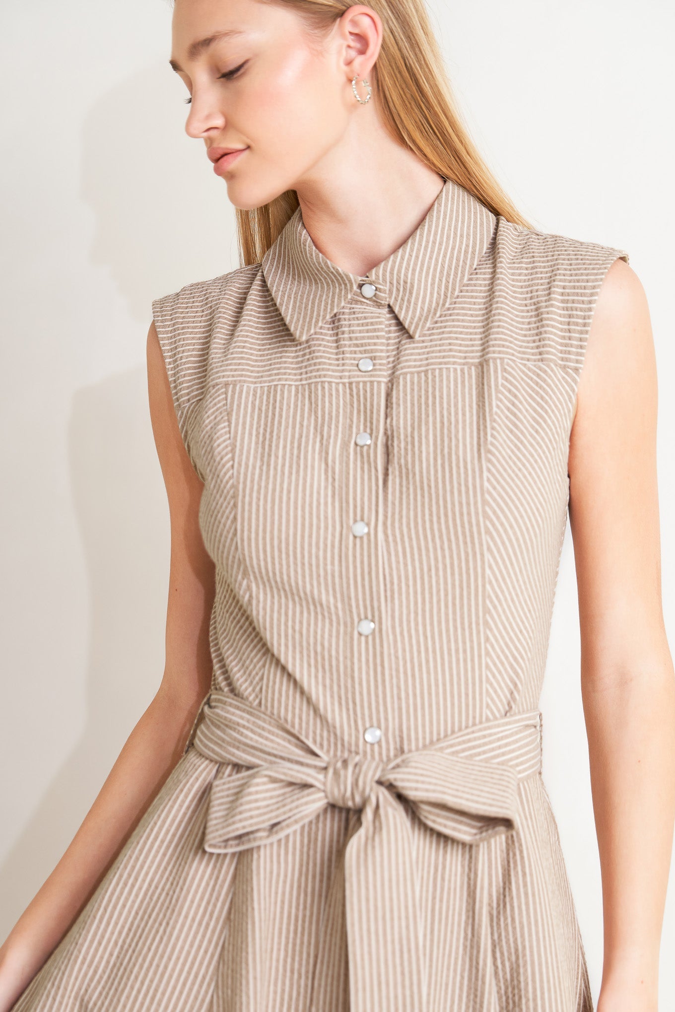 Cafe Au Lait Woven Resort Midi Dress