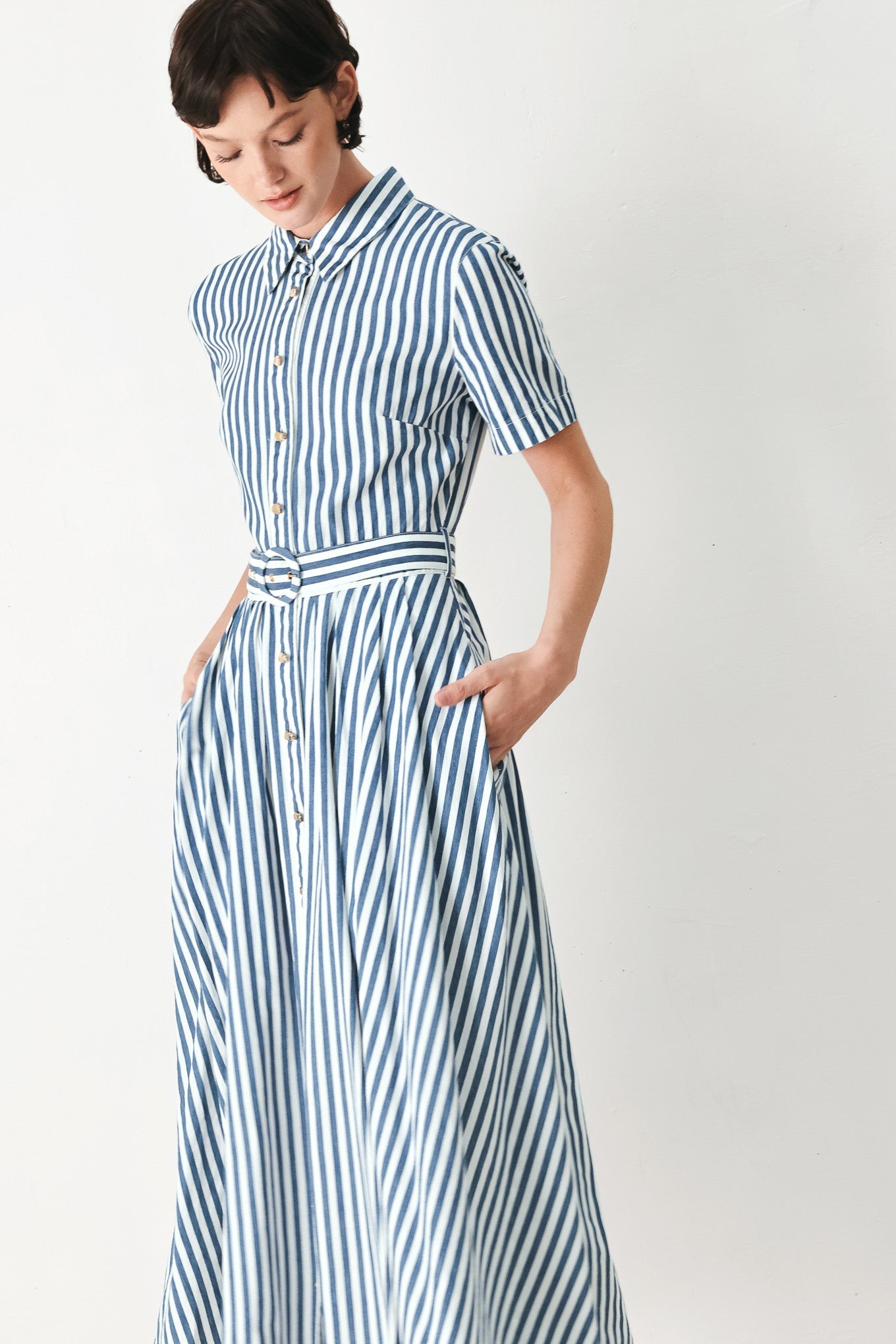 Coastal Midi Shirt Dress Classic
