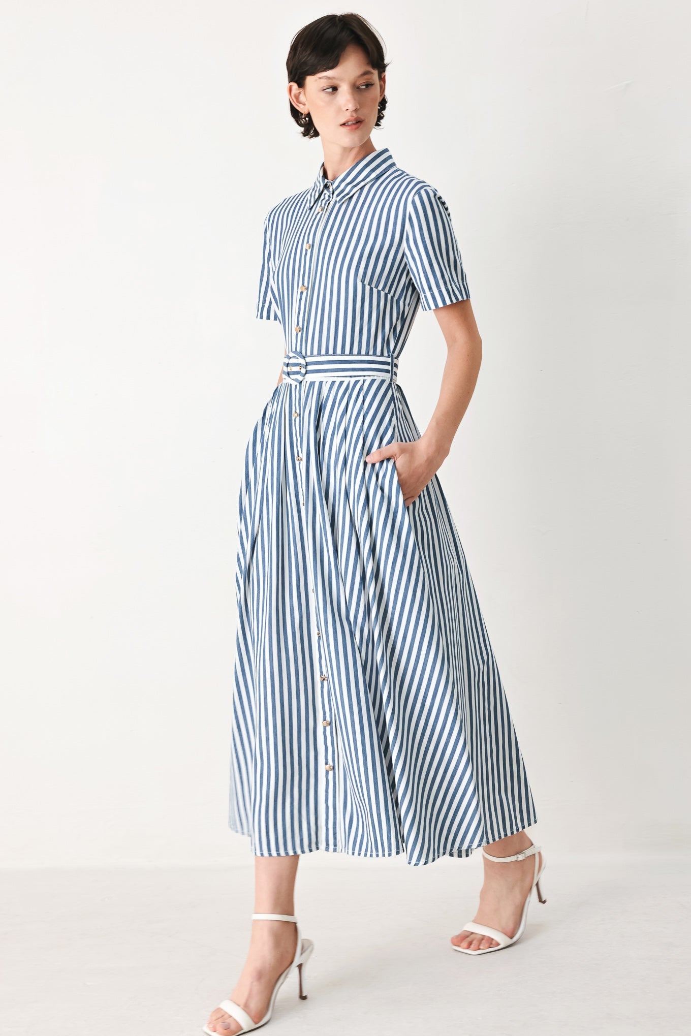 Coastal Midi Shirt Dress Classic