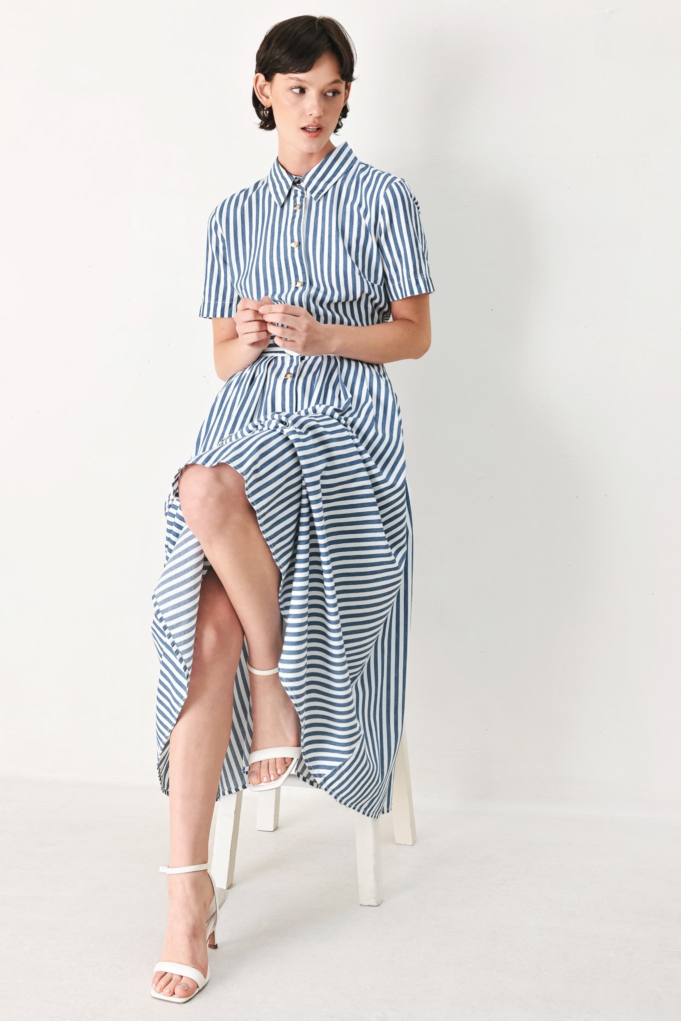 Coastal Midi Shirt Dress Classic