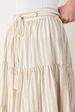 Hamptons Weekend Woven Long Ruffled Skirt