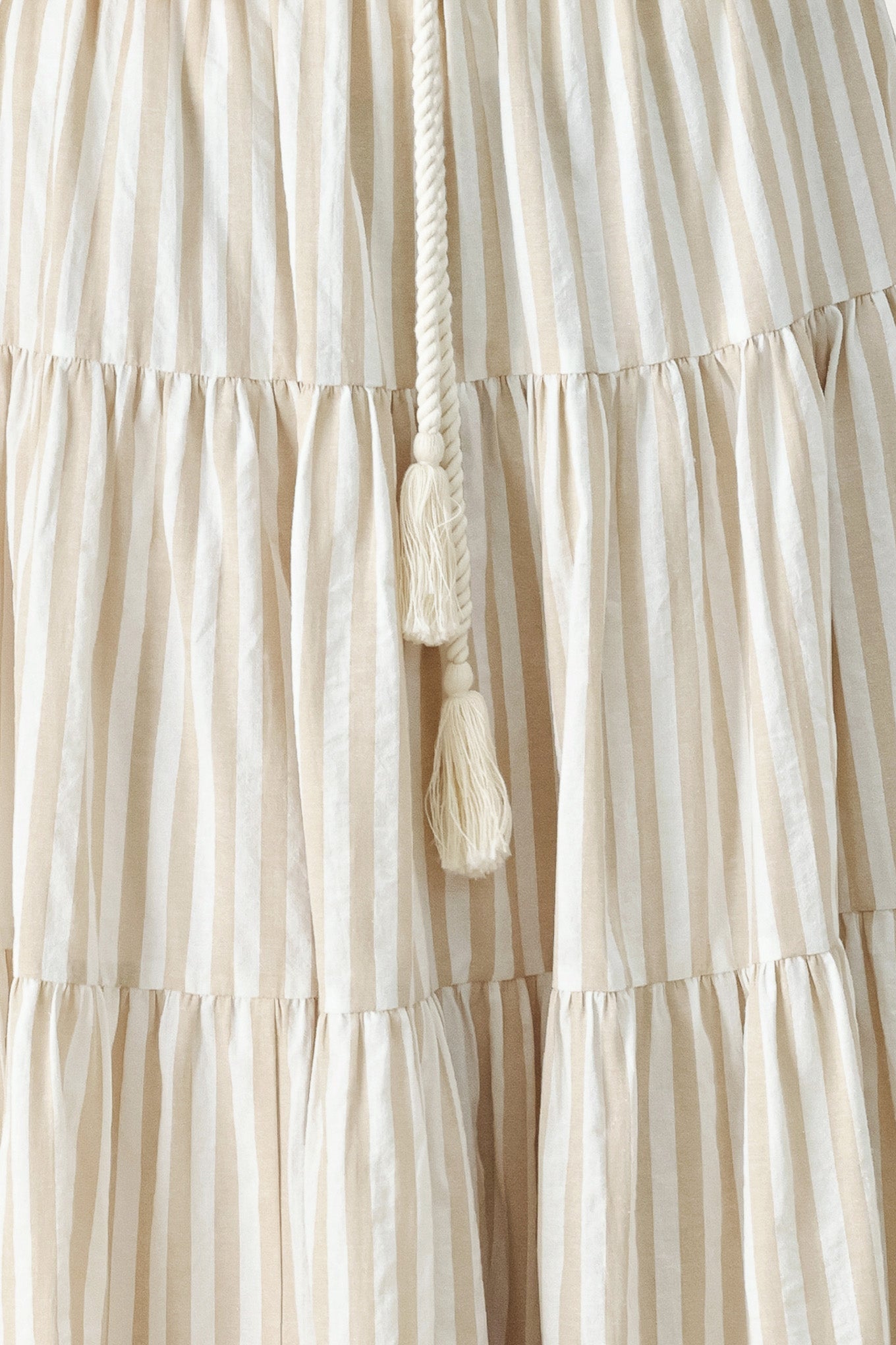 Hamptons Weekend Woven Long Ruffled Skirt