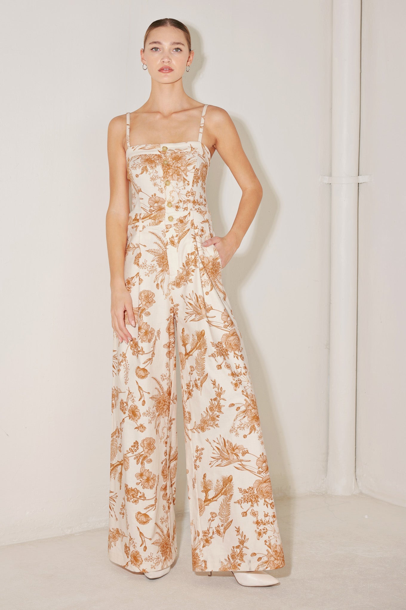 Tropical Woven Vacation Jumpsuit