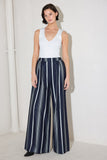 100% Cotton City Stripe Woven Resort Pants