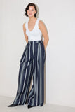 100% Cotton City Stripe Woven Resort Pants