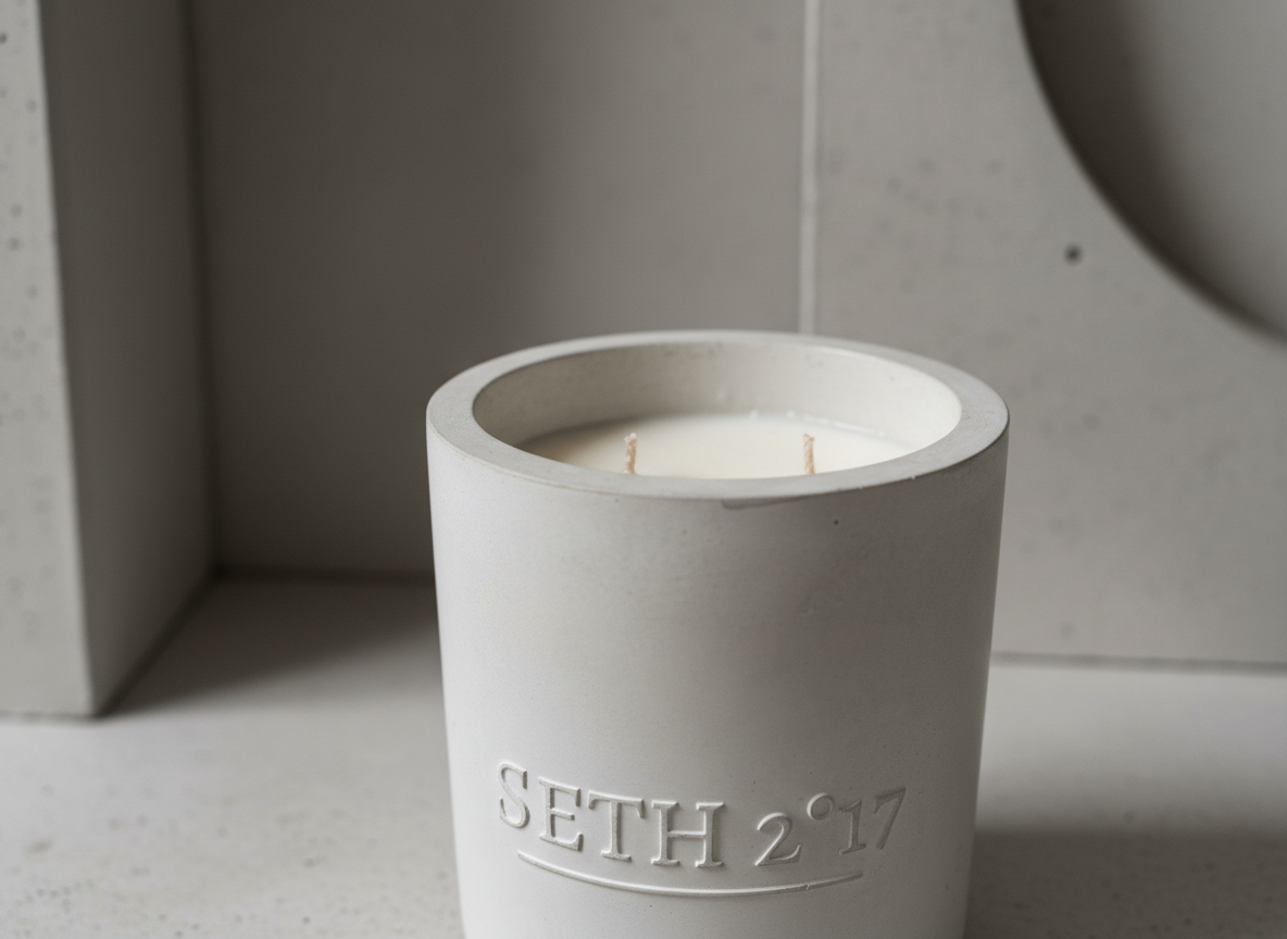 Blanc Concrete Candle – Available in Tuxedo°, Cozy°, and Sweet Flame° 60-hour burn time | Refillable forever