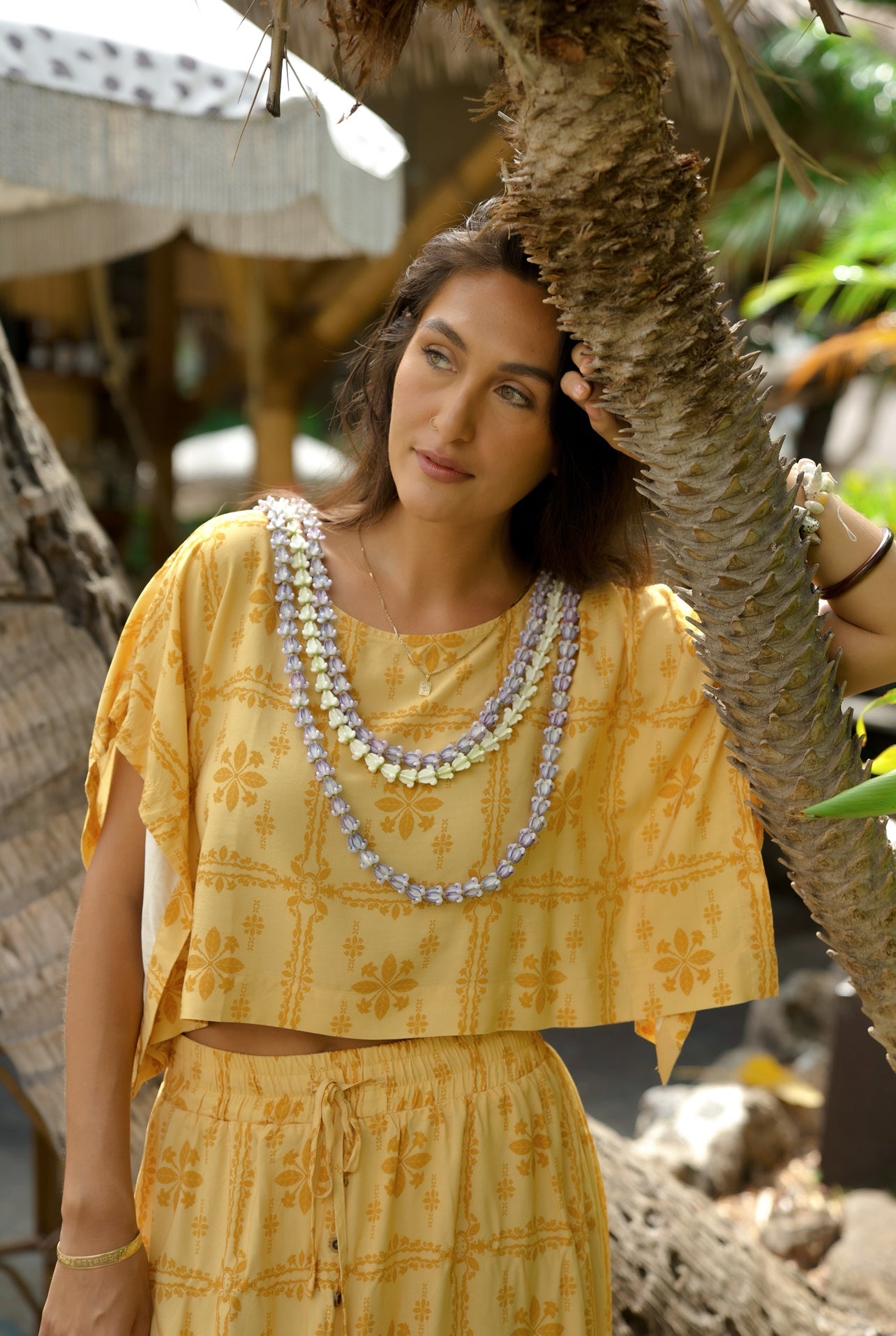 Pua Kenikeni Glow Hina Hawaiian Resort Blouse
