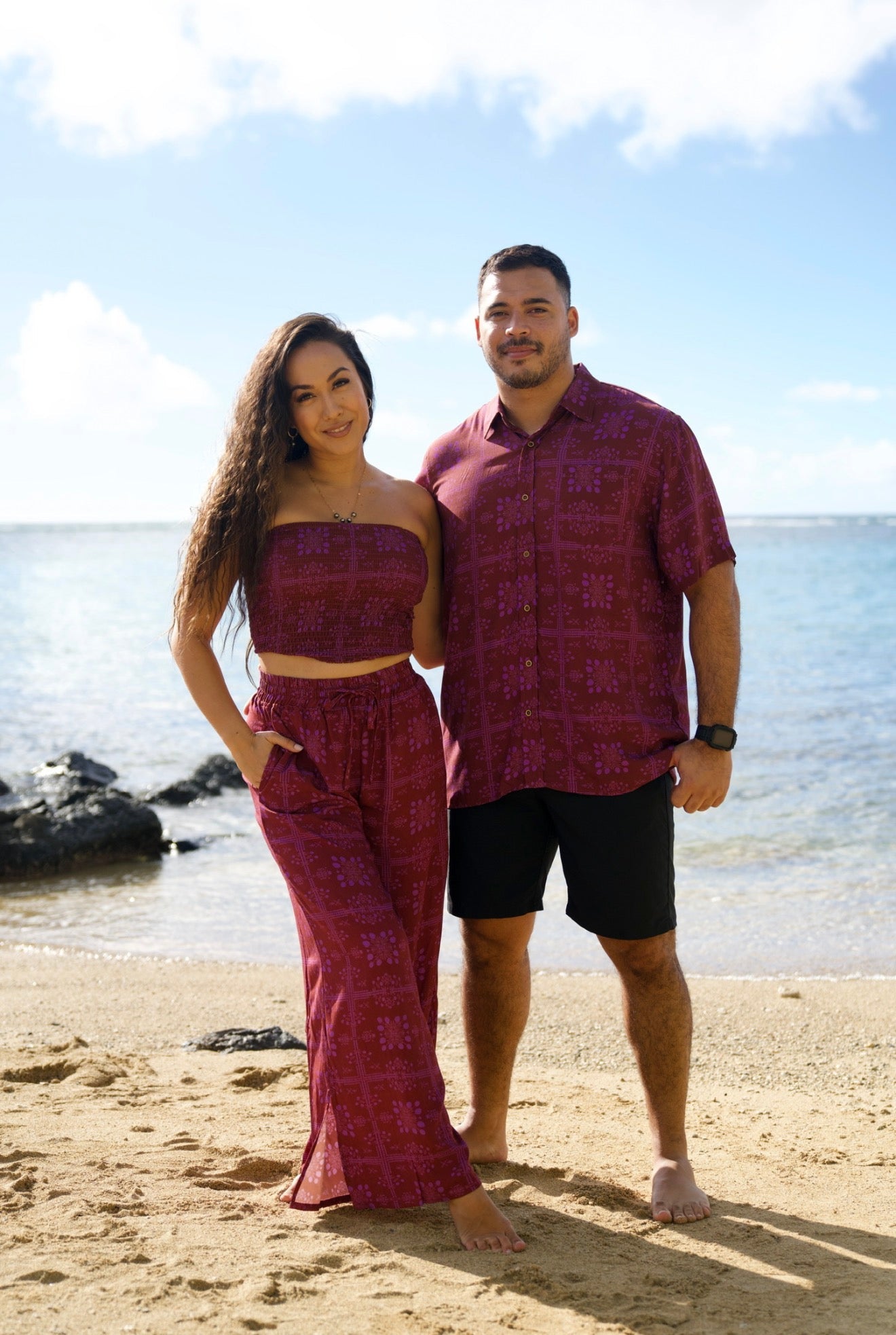 Kiki Smocked Top in Hawaiian Resort Mango Sunset