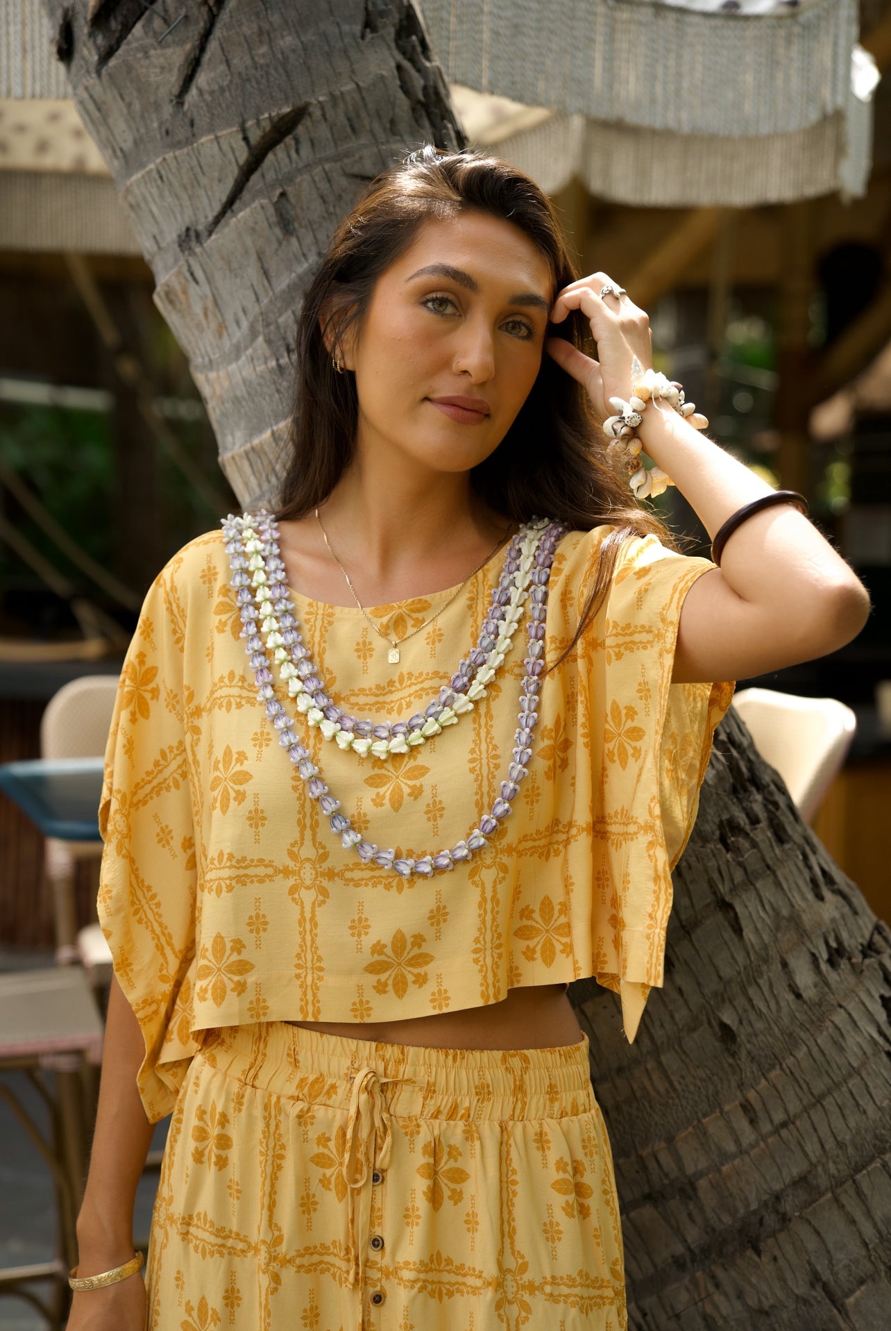 Pua Kenikeni Glow Hina Hawaiian Resort Blouse