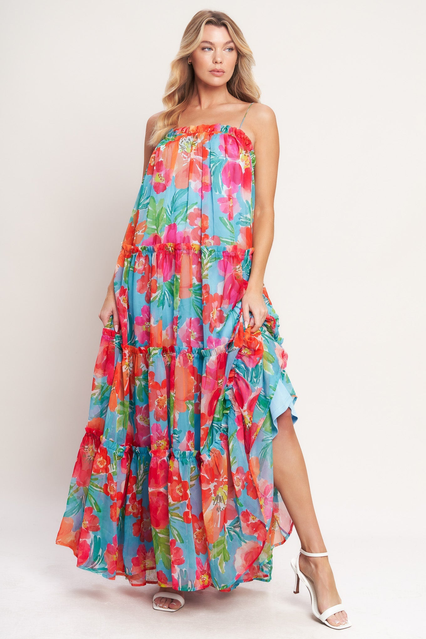 TROPICAL DAYDREAM WOVEN MAXI DRESS
