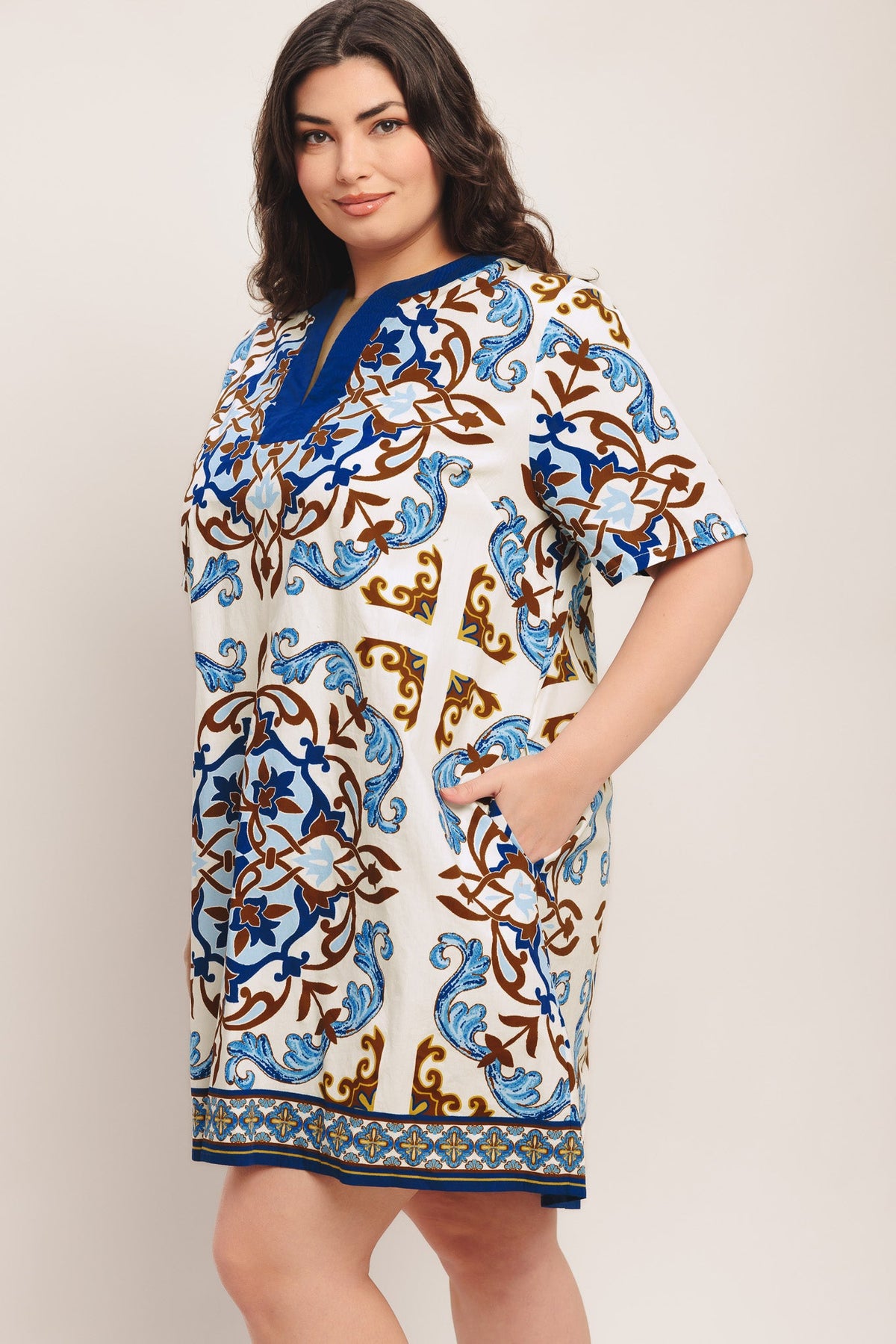 Mediterranean Soul Woven Mini Dress