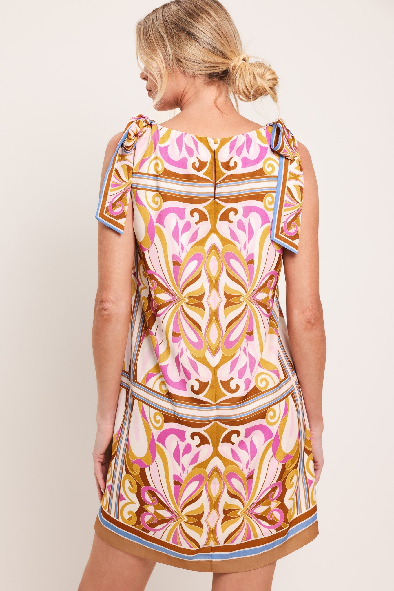 GOLDEN PSYCHE Resort WOVEN MINI DRESS