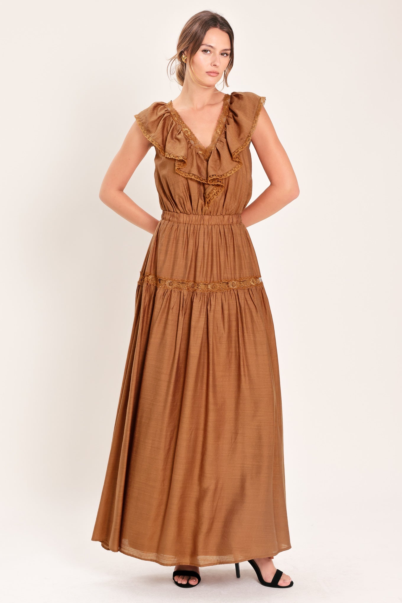Camel Maxi Resort Dress