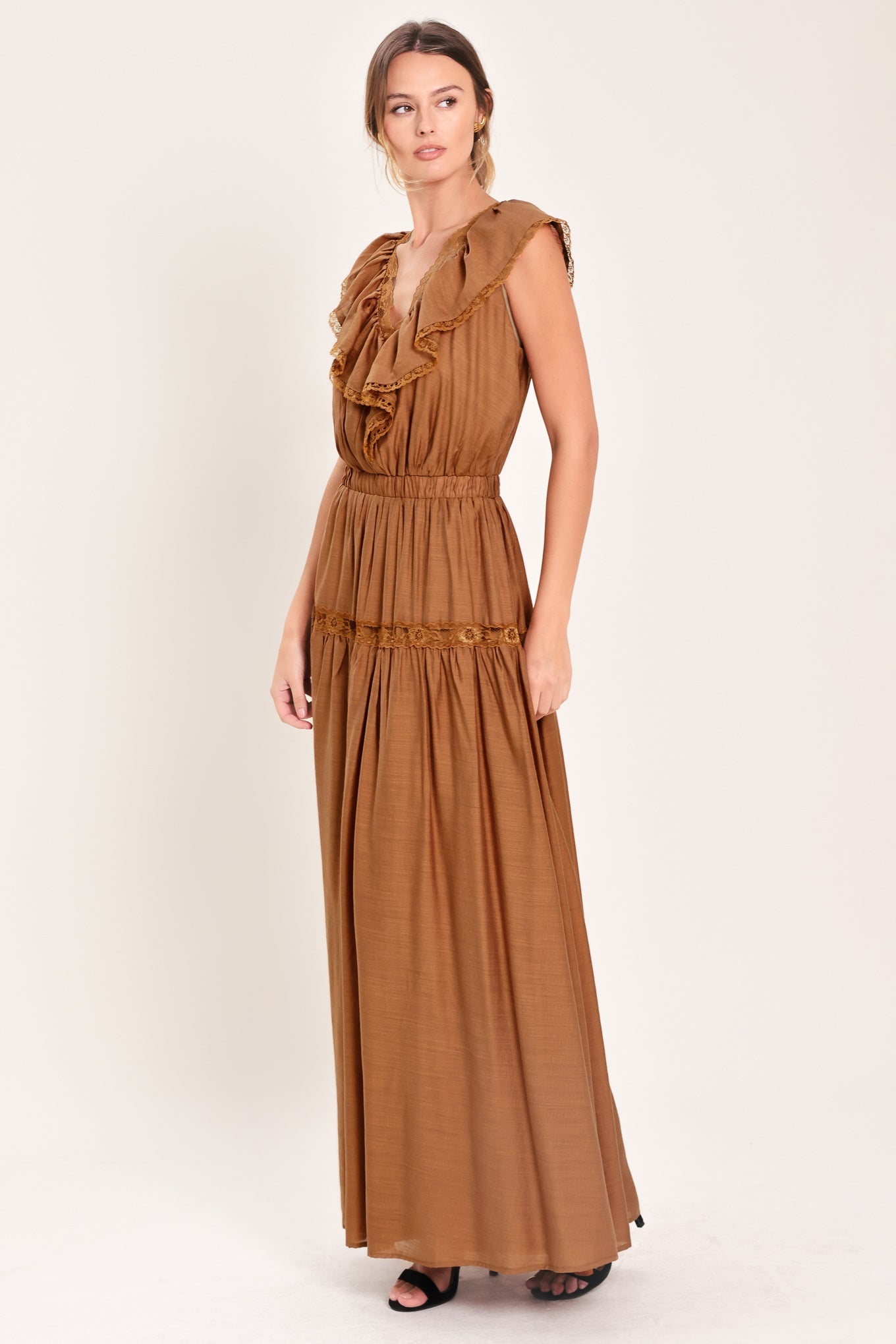 Camel Maxi Resort Dress