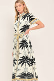 Monaco Moonlight Woven Shirt Midi Resort Dress