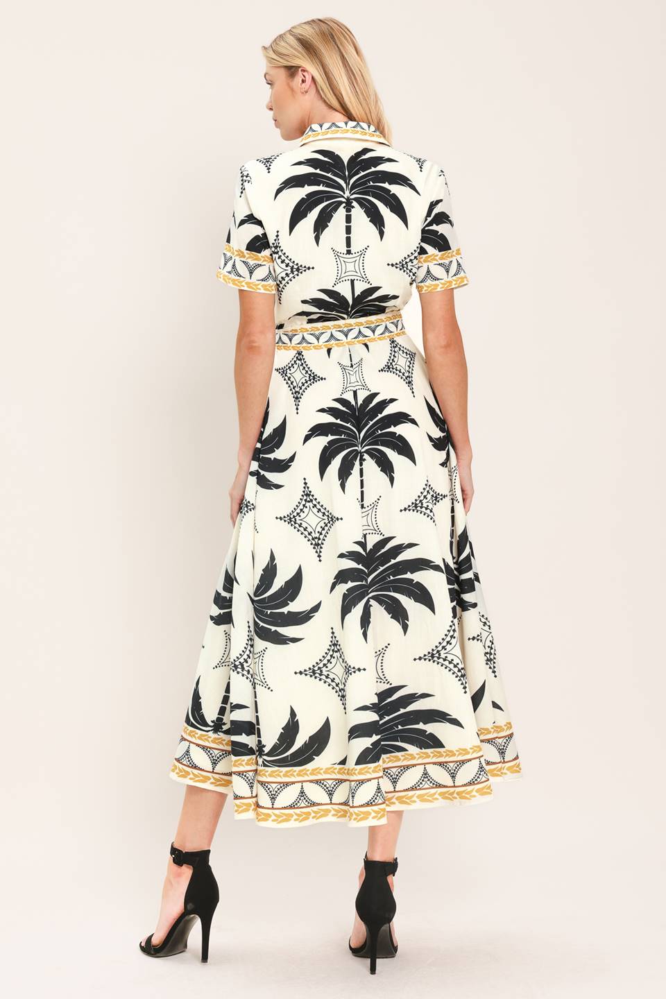 Monaco Moonlight Woven Shirt Midi Resort Dress