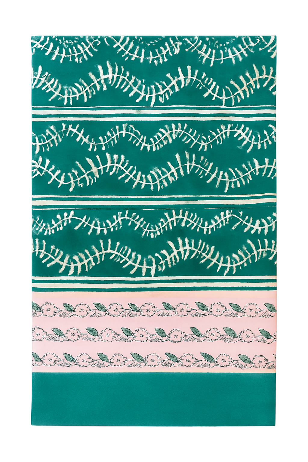Bluebell Tablecloth in Emerald - Handmade