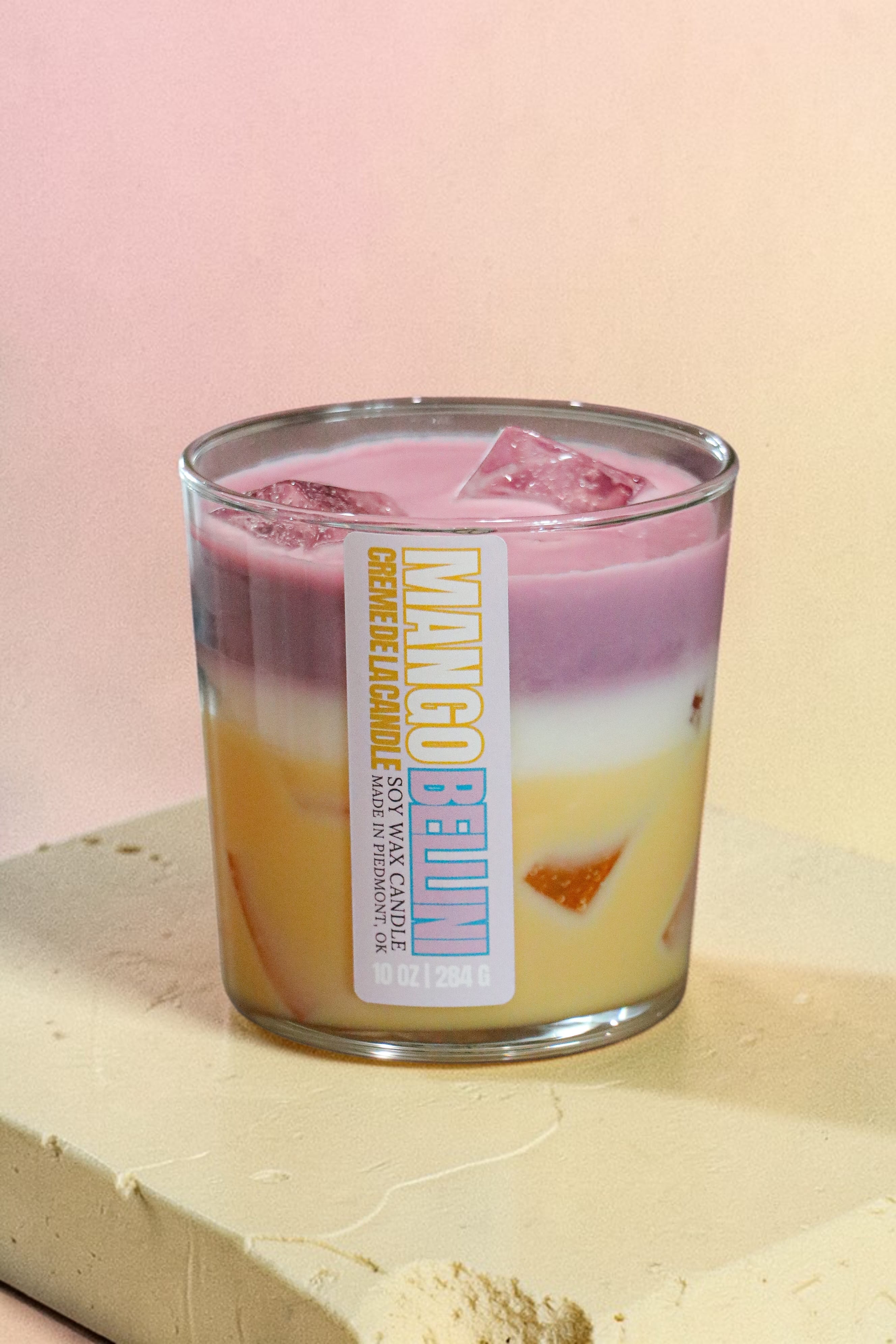 Mango Bellini Iced Drink Wickless Candle | 10 oz Handmade