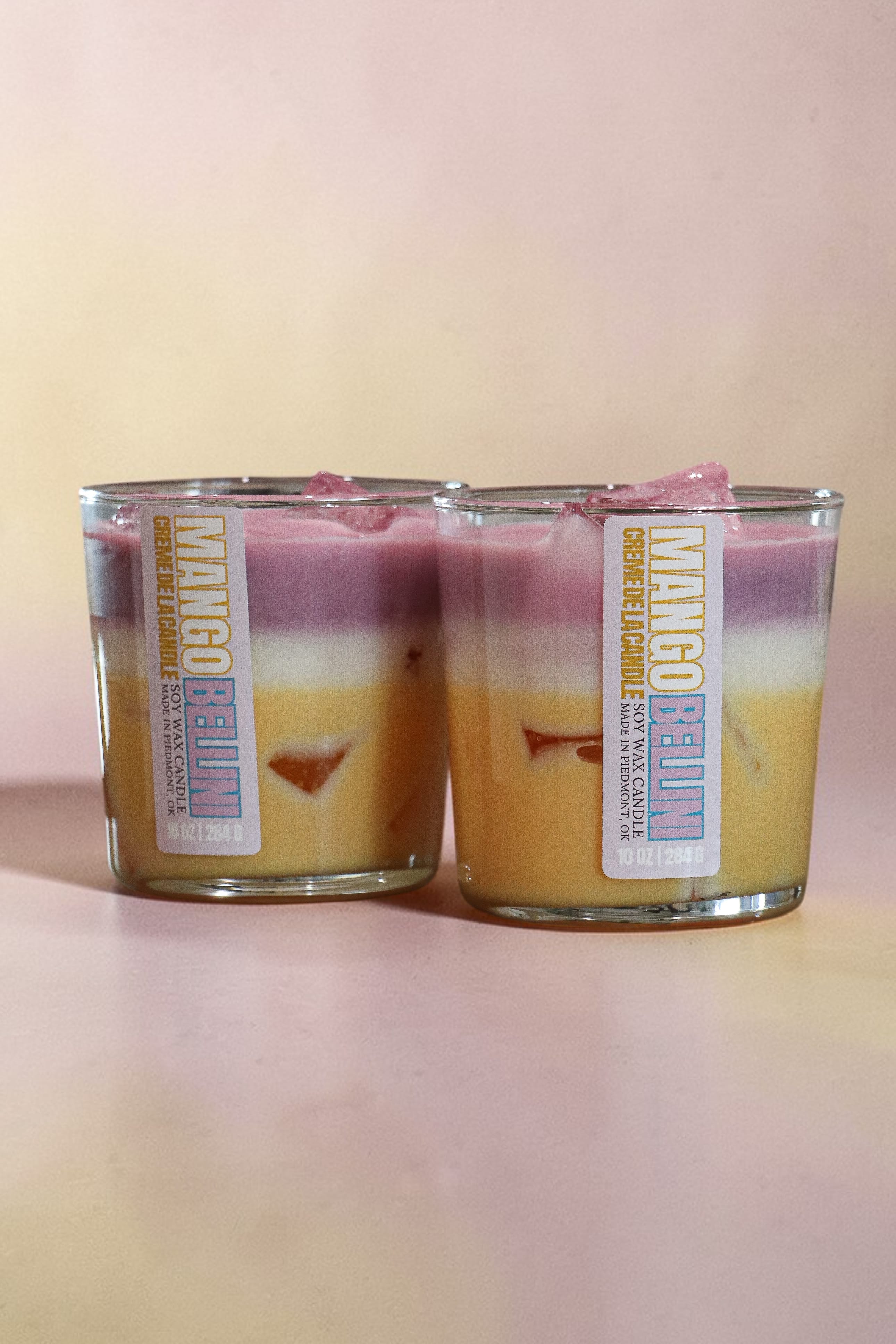 Mango Bellini Iced Drink Wickless Candle | 10 oz Handmade