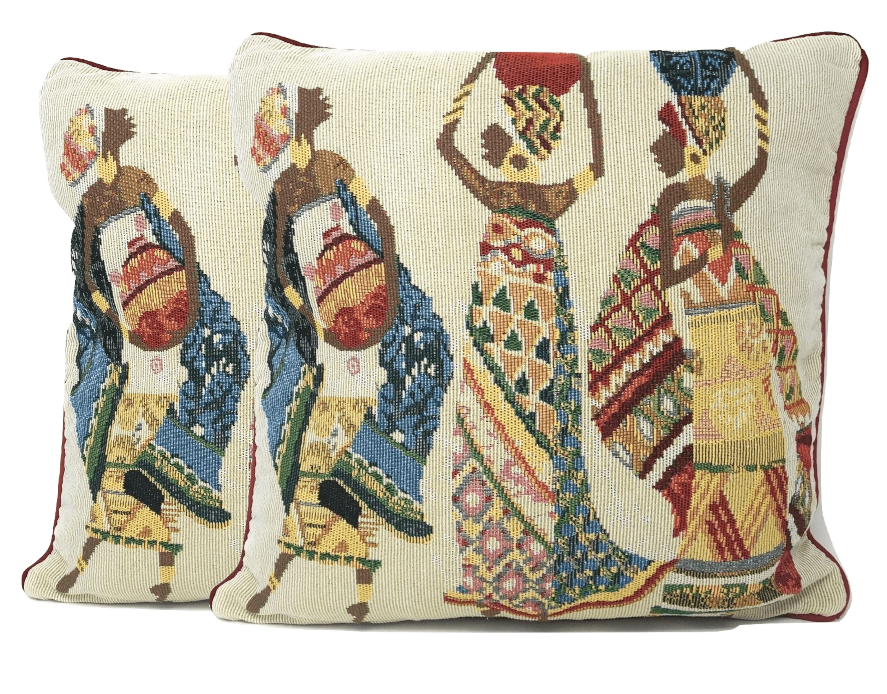 Dancing Women African Dreams Tapestry Throw Pillow Covers 16" x 16"