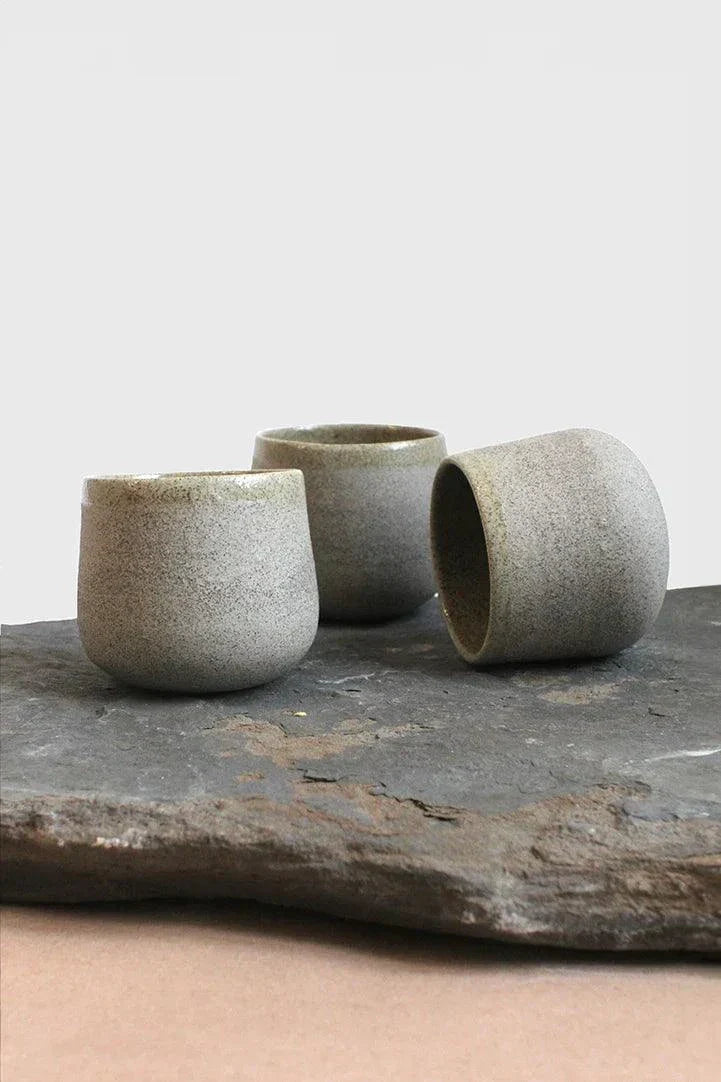 Handmade Stoneware Coffee Cup Concrete