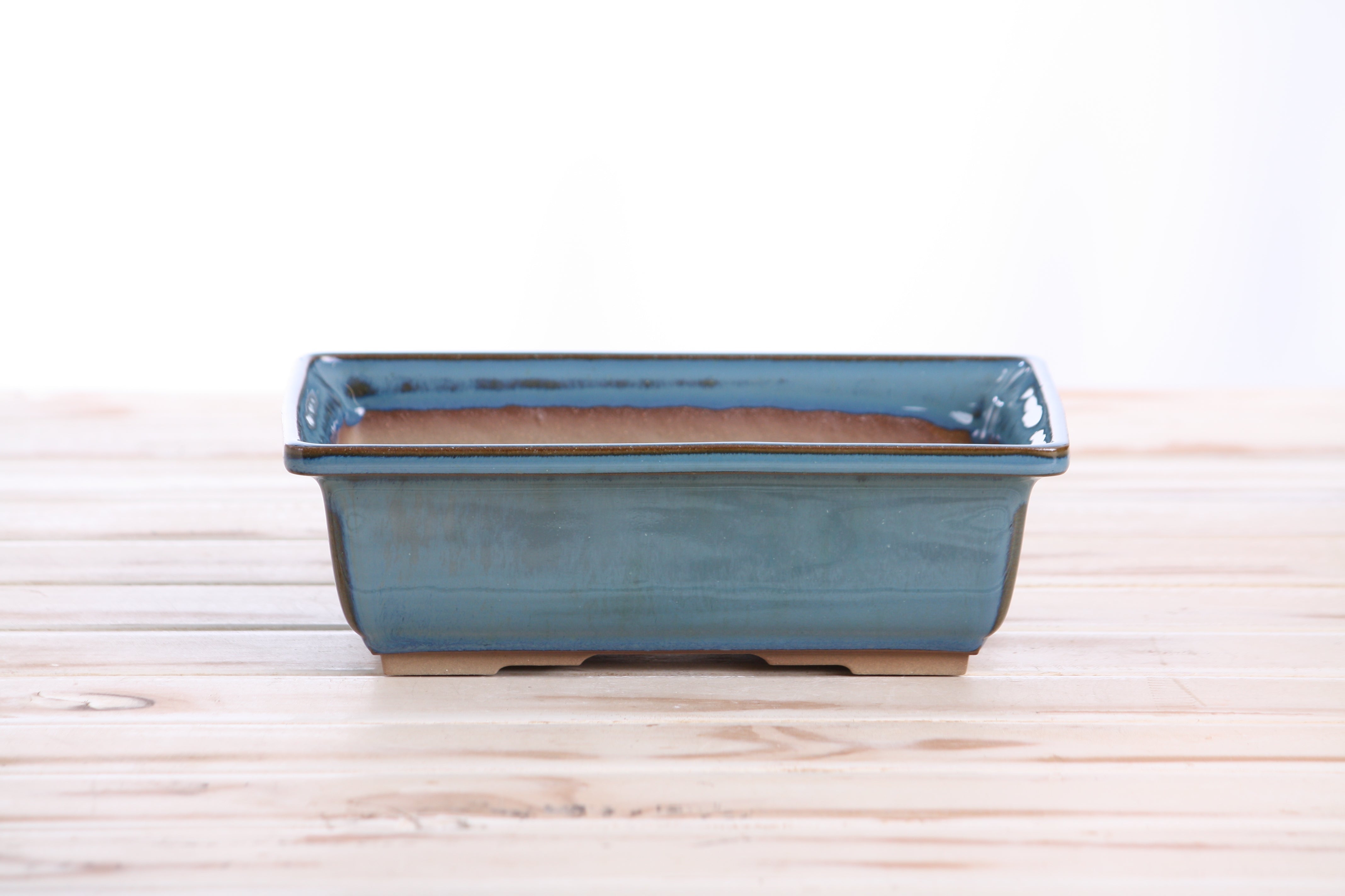 Artisan Handmade Ceramics Rectangle Bonsai Pot 8 Inch