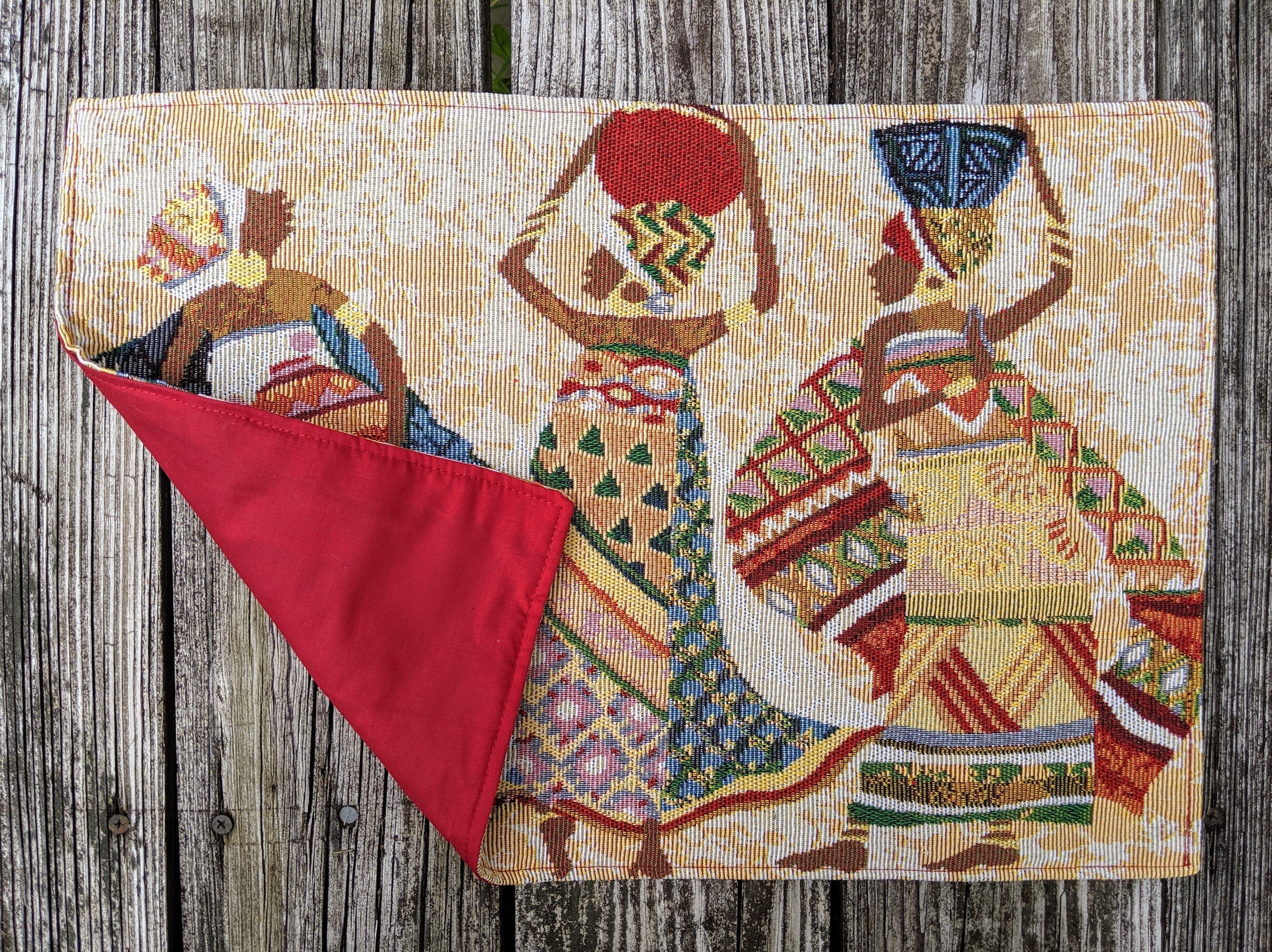 Set of 4-Pieces Dancing Women African Kwanzaa Tapestry Dining Table Placemats 13” x 19” (18117)