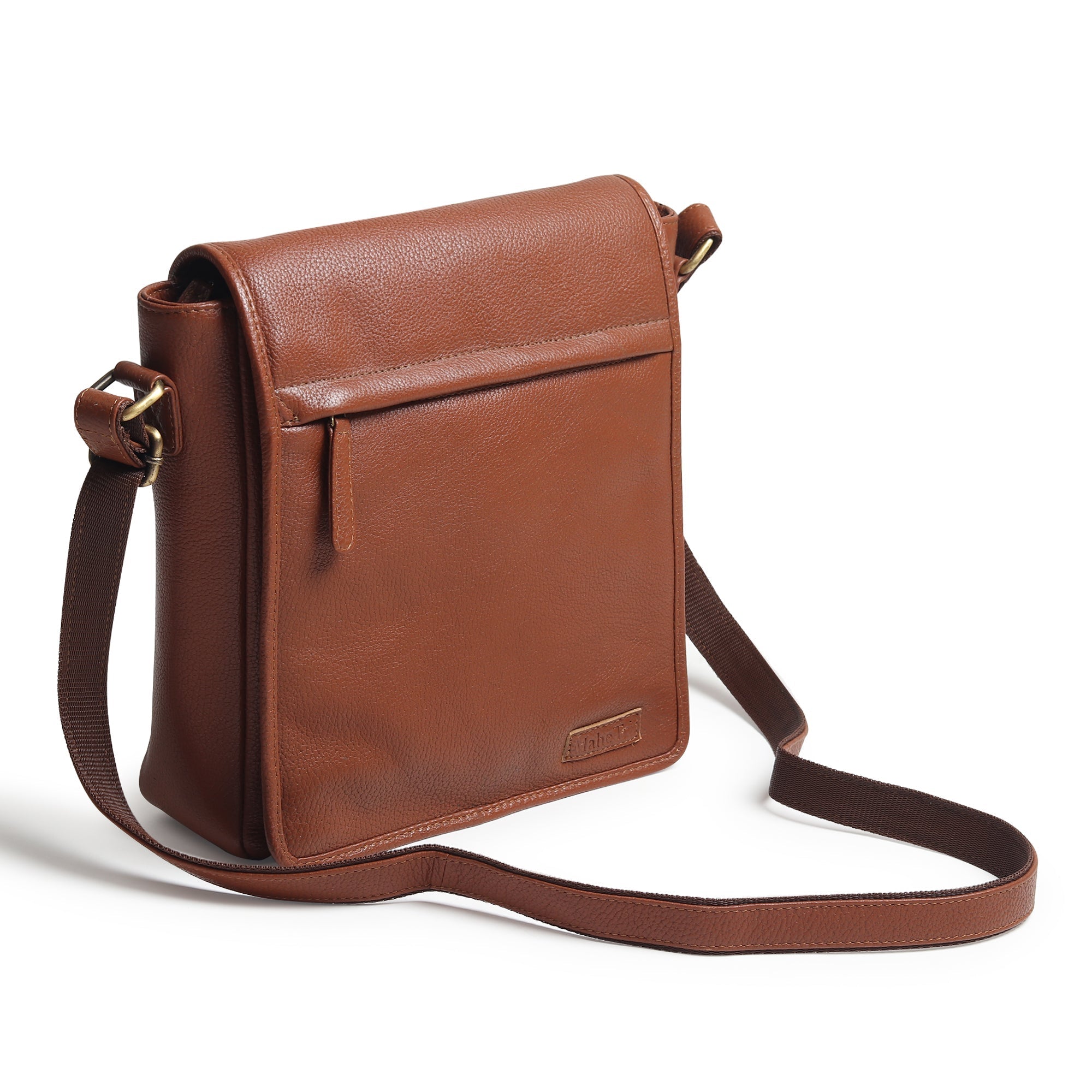 Leather Crossbody Bag for Travel Work - Artisan Handcrafted