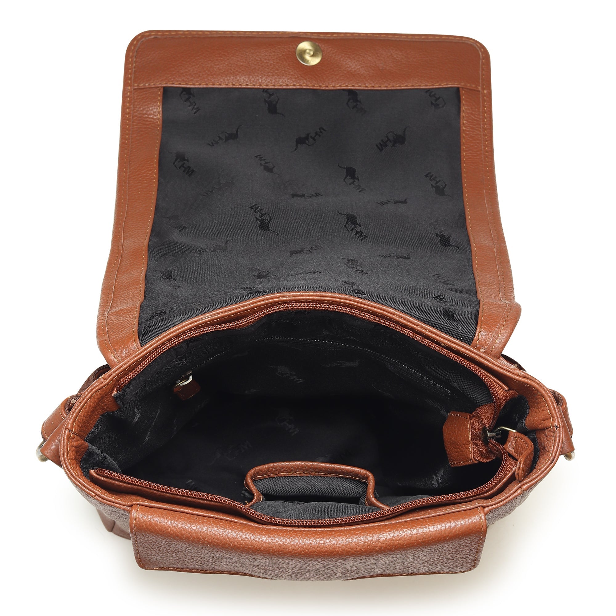 Leather Crossbody Bag for Travel Work - Artisan Handcrafted