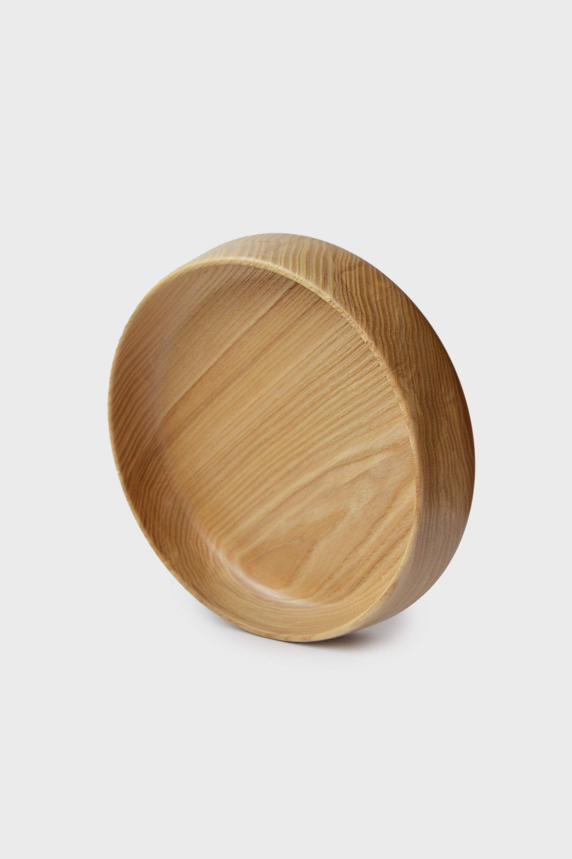 Hand Carved Wooden Plate with High Sides