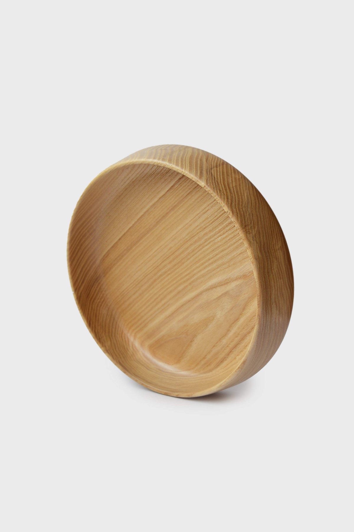 Hand Carved Wooden Plate with High Sides