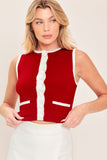 Sweater Knit Sleeveless Top
