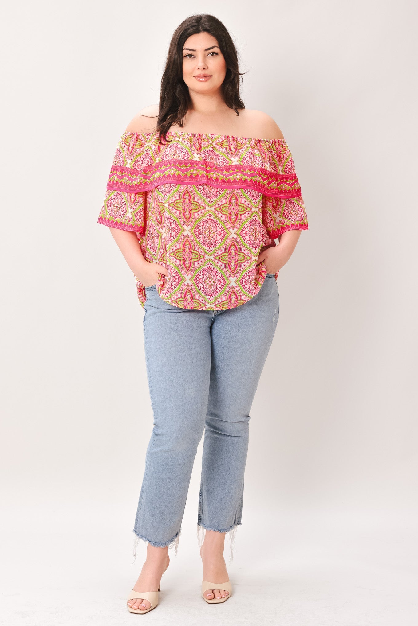 Off Shoulder Boho Woven Top