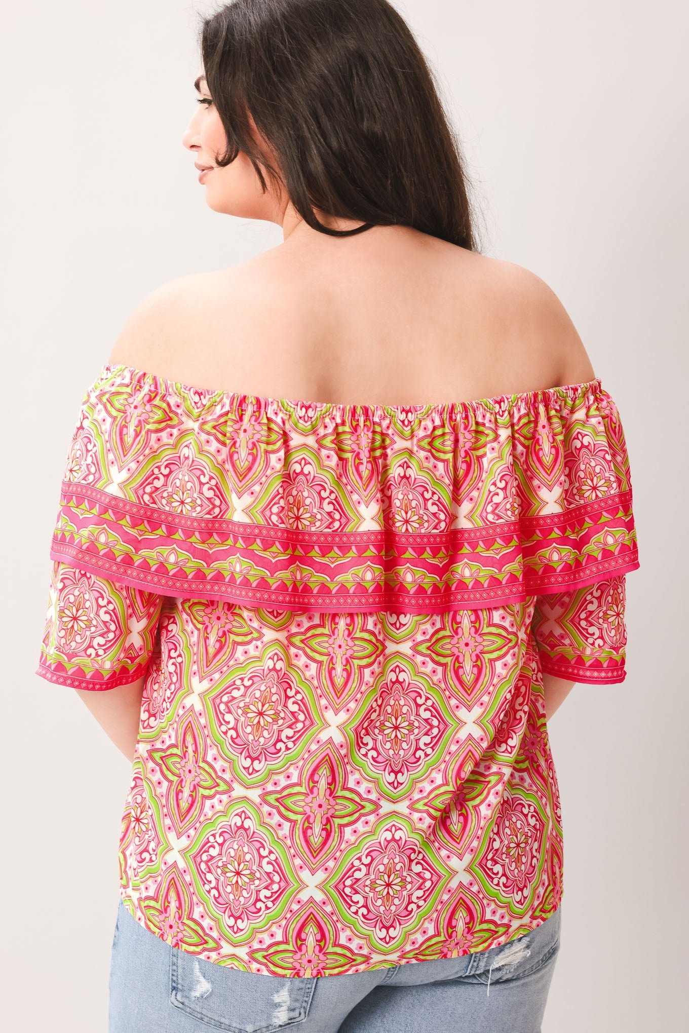 Off Shoulder Boho Woven Top
