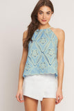 Sky Lace Halter Top