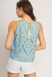 Sky Lace Halter Top