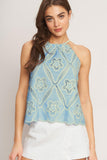 Sky Lace Halter Top