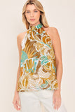 Golden Elegant JACQUARD Top