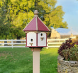 Artisan Extra Large Amish-Made Poly Birdhouse with 6 Nesting Compartments – Weatherproof Outdoor Birdhouse