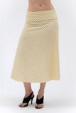 FOLDOVER FLARED SKIRT IN BUTTER