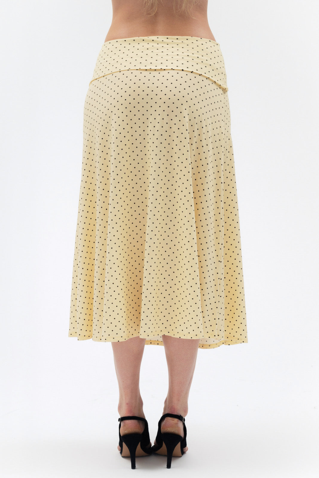 FOLDOVER FLARED SKIRT IN BUTTER