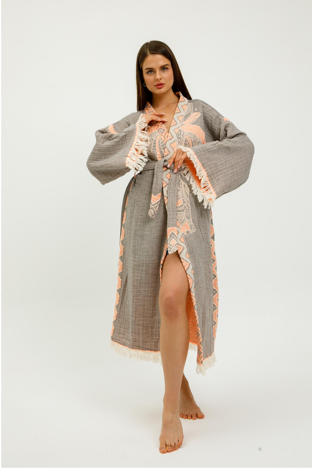 Jungle Kimono Boho Elephant