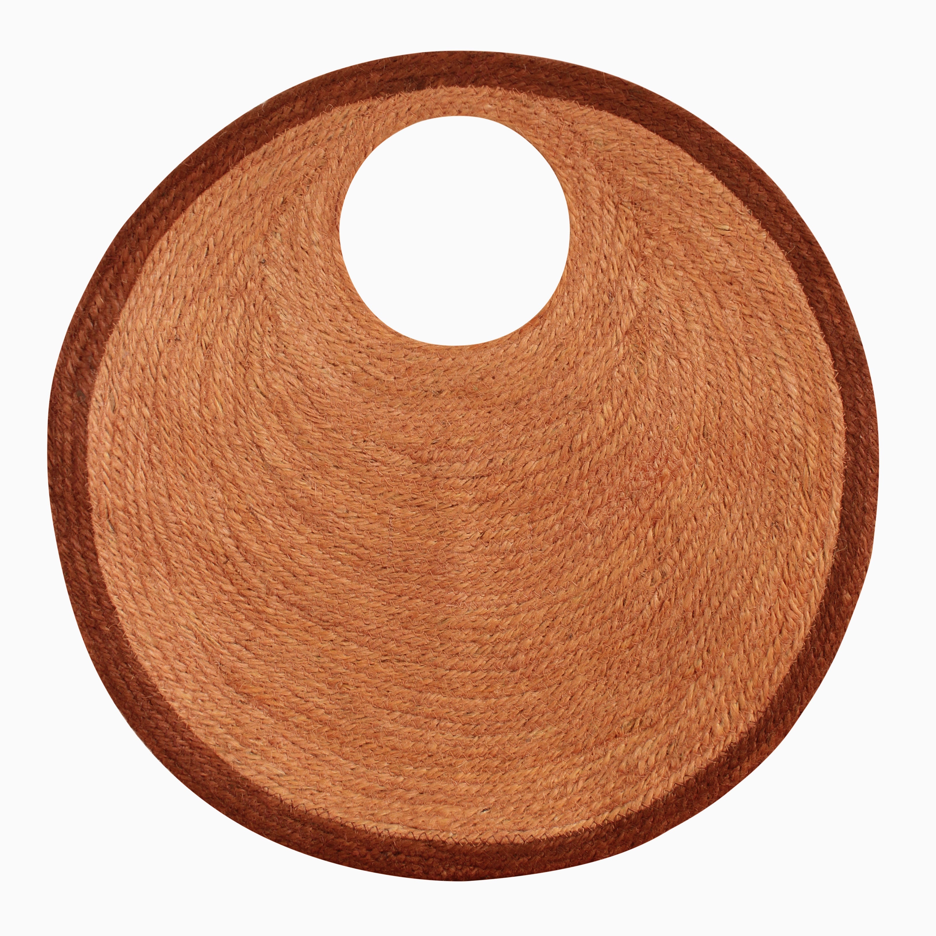 The Solo Walnut Jute Straw Bag In Brown - Artisan Handmade in Bali