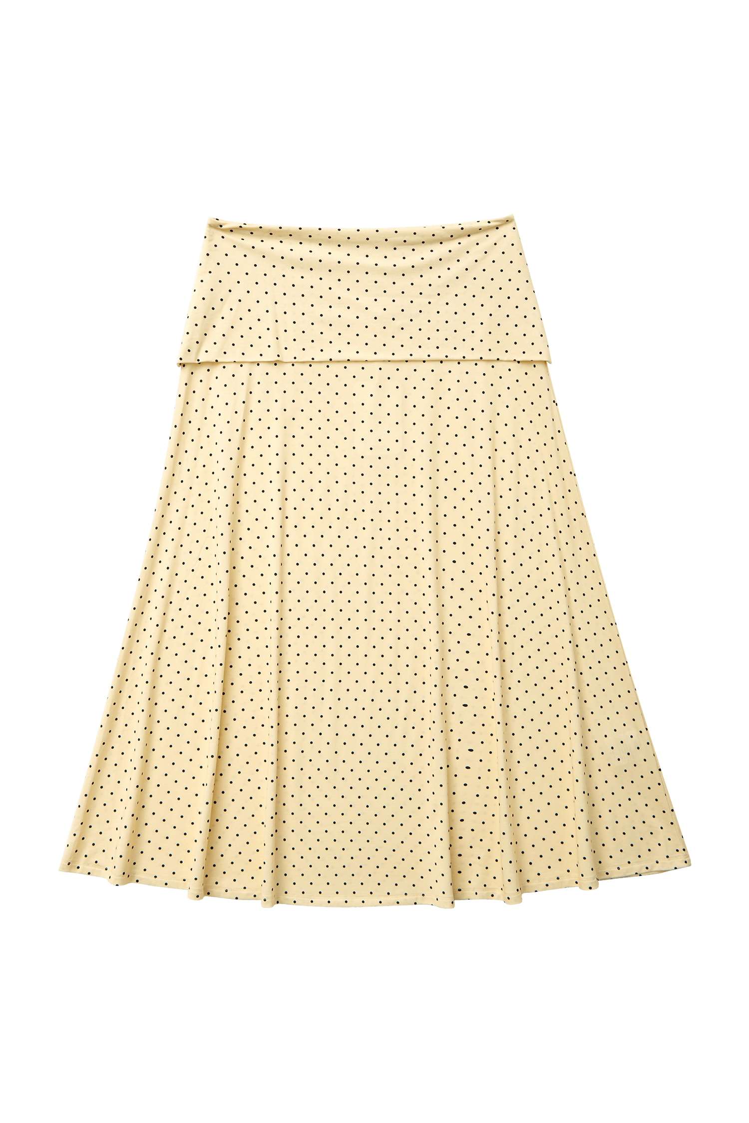 FOLDOVER FLARED SKIRT IN BUTTER