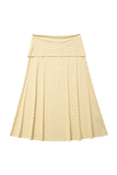 FOLDOVER FLARED SKIRT IN BUTTER