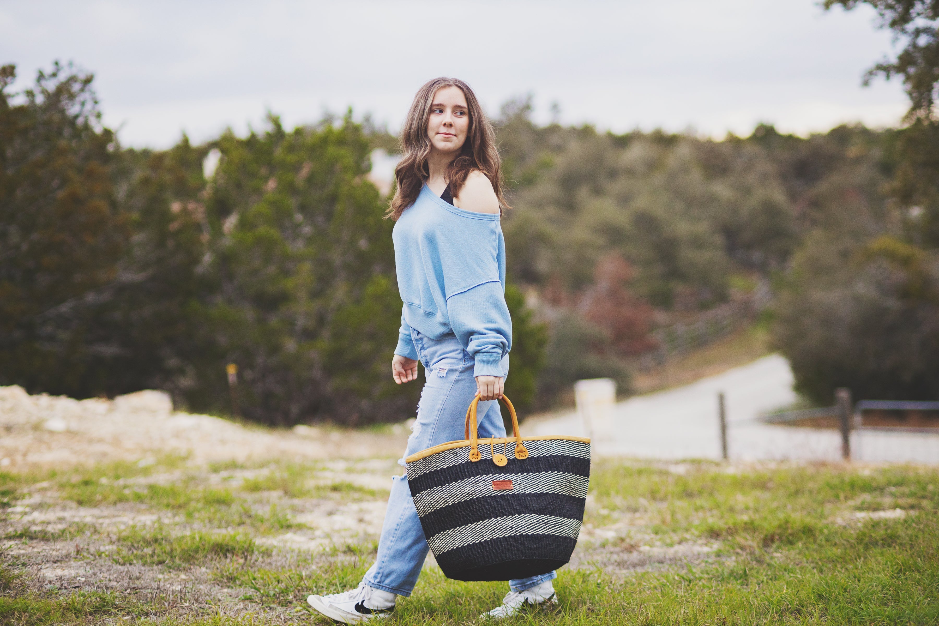 Balance Flow Handmade Sisal Straw Basket Tote